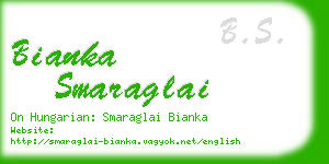 bianka smaraglai business card